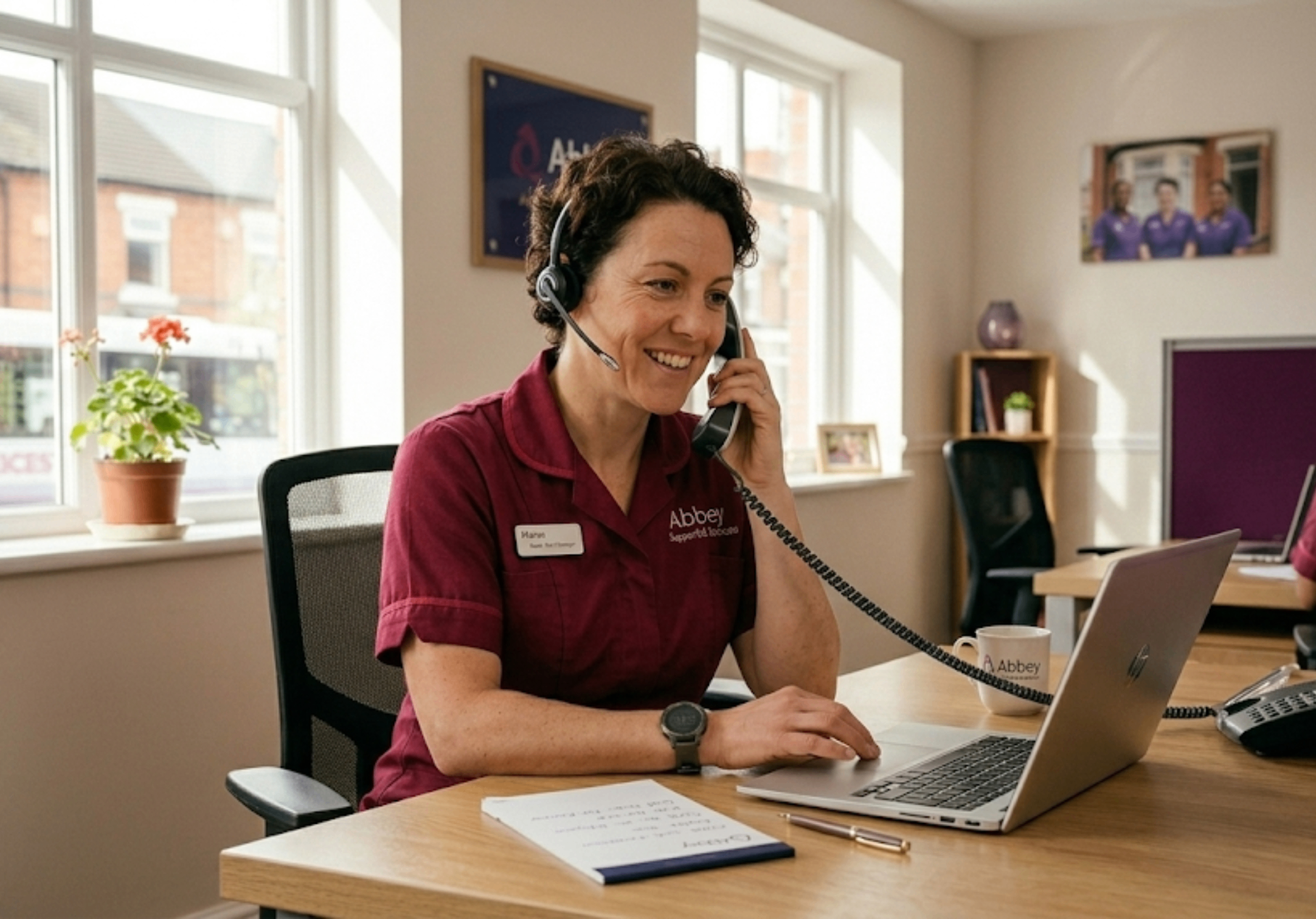 Abbey Support & Services care coordinator in Leicester ready to help families outside our listed areas