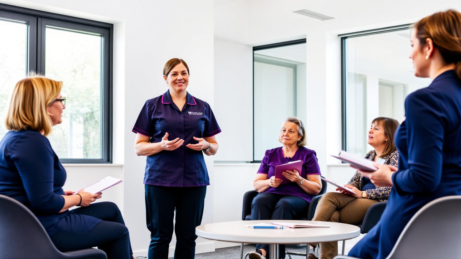 Abbey Support & Services training session for new carers in Leicester