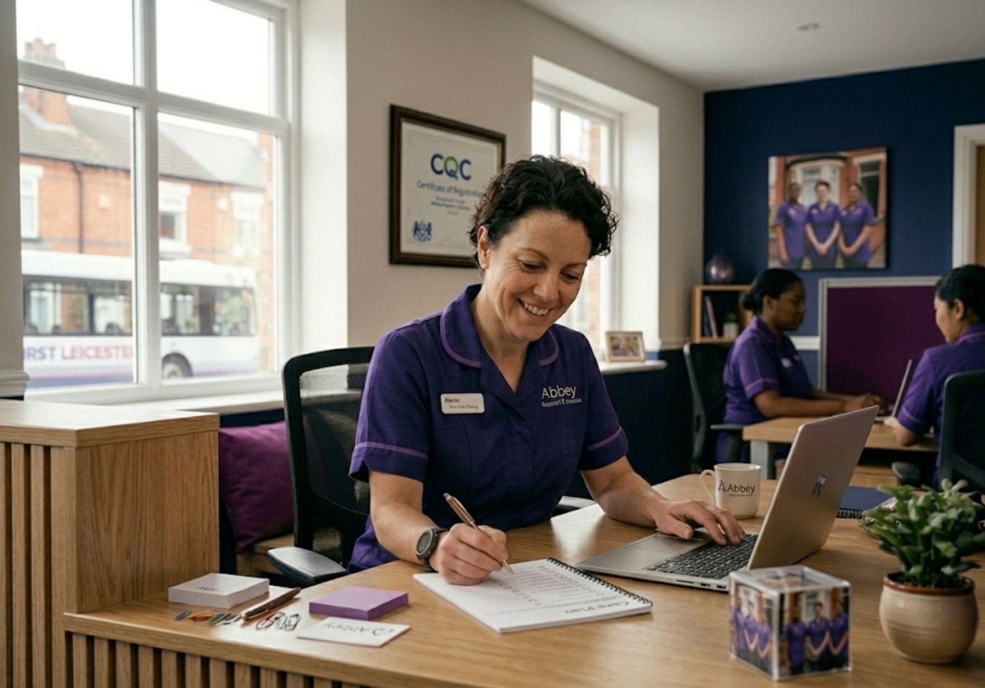 Abbey Support & Services care coordinator at the Leicester office